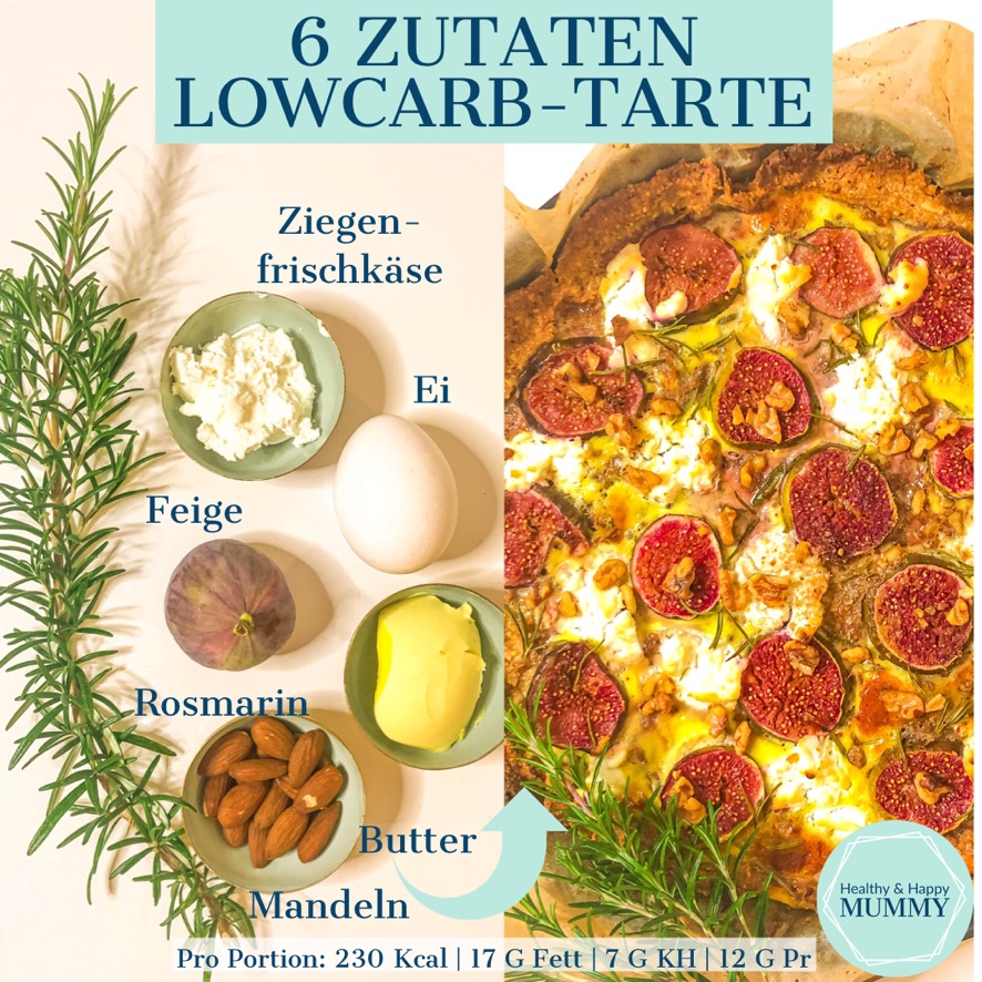 Lowcarb Tarte mit Feigen & Rosmarin