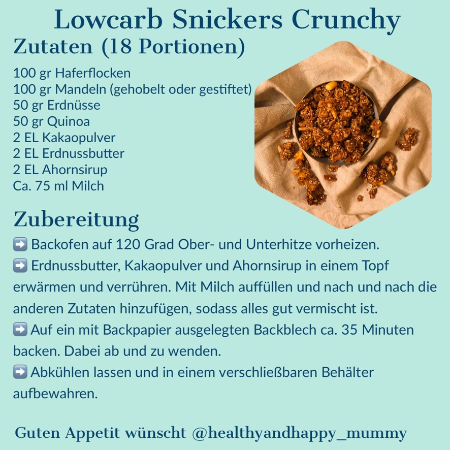 Lowcarb Snickers Crunchy Rezept