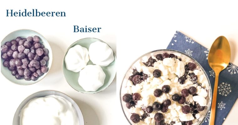 Heidelbeer-Baiser Dessert low carb