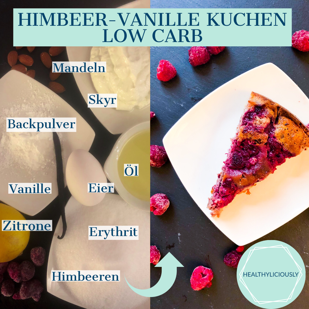 Himbeer-Vanille Kuchen low Carb