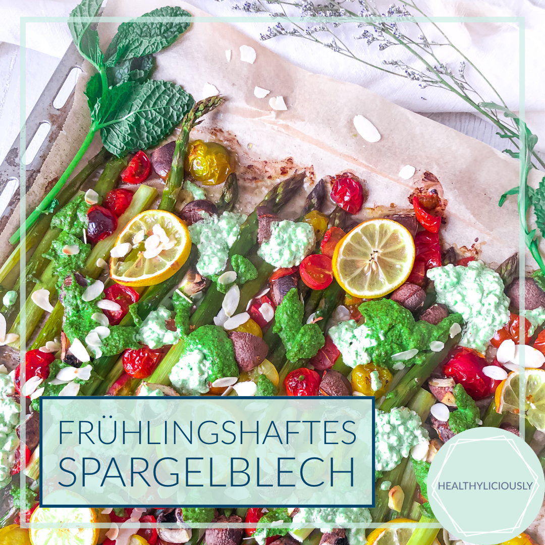 Frühlingshaftes Spargelblech low Carb