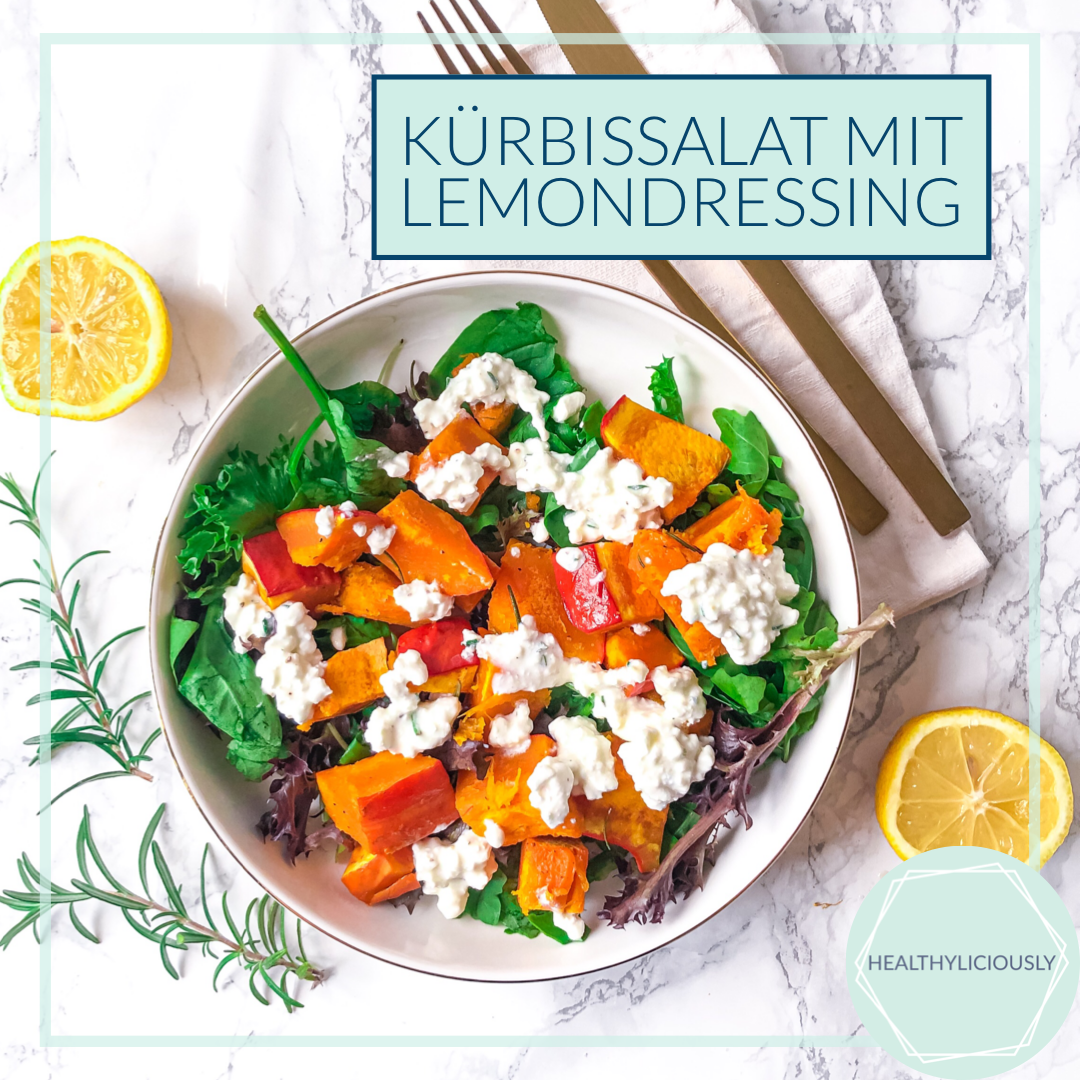 Low Carb Blitzrezept: Kürbissalat mit Lemondressing