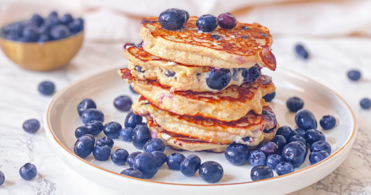 Vanille-Blaubeer-Quarkkäulchen Low Carb