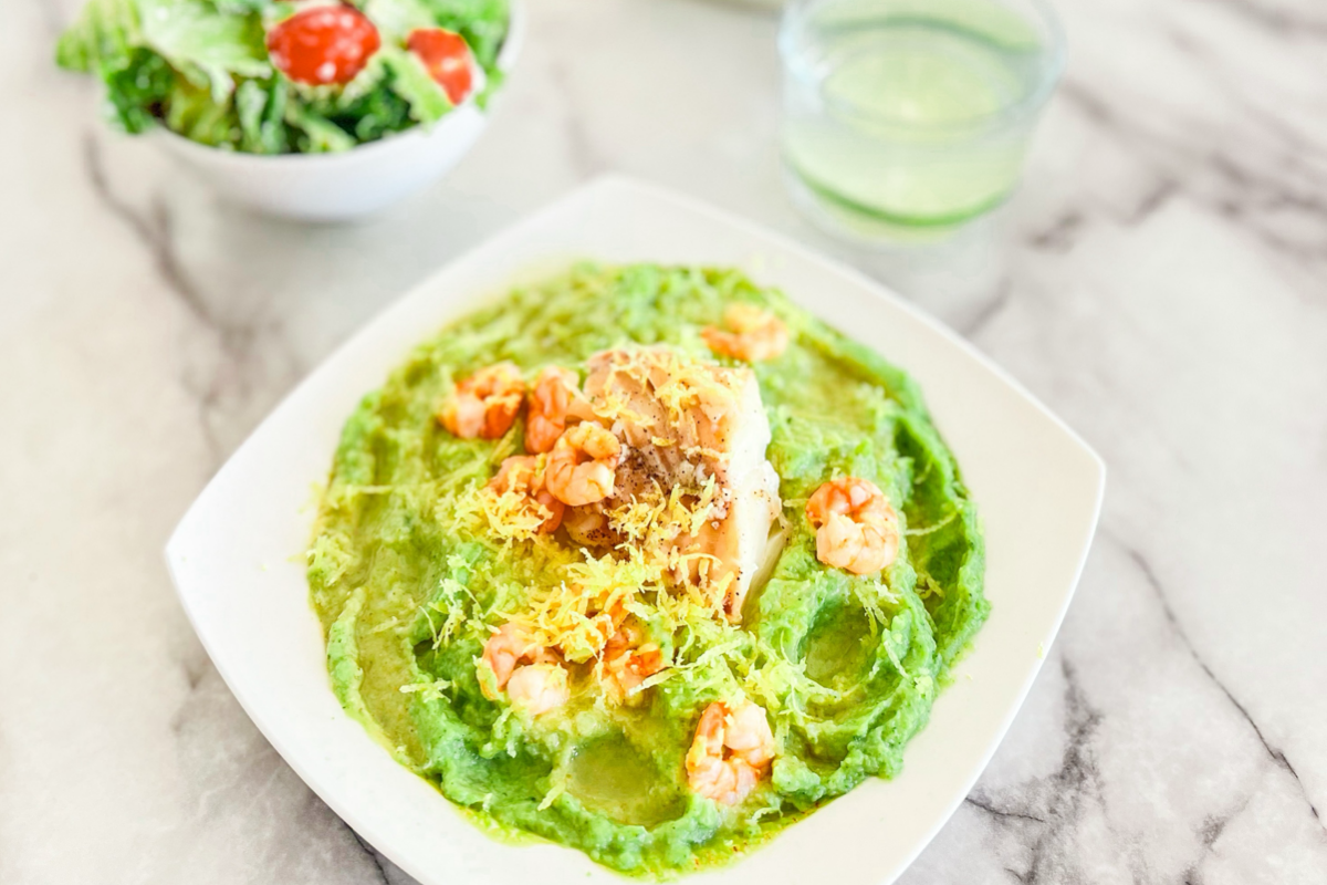 Detox Meal: Brokkoli-Püree mit Garnelen